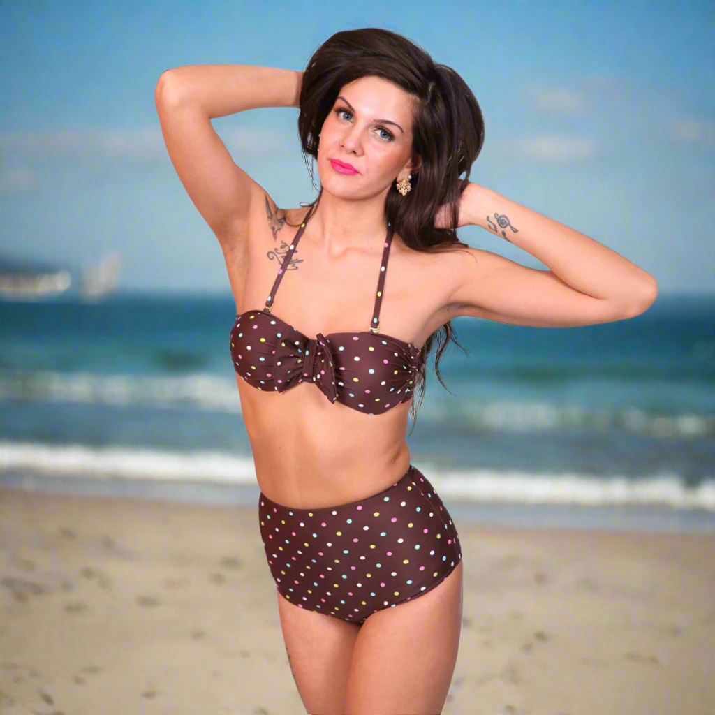 Tan Lines Polka-Dot Bikini