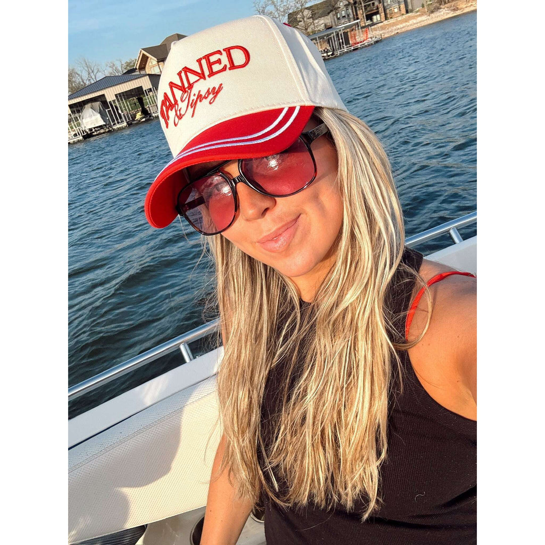 Tanned & Tipsy - Red Vintage Trucker Hat