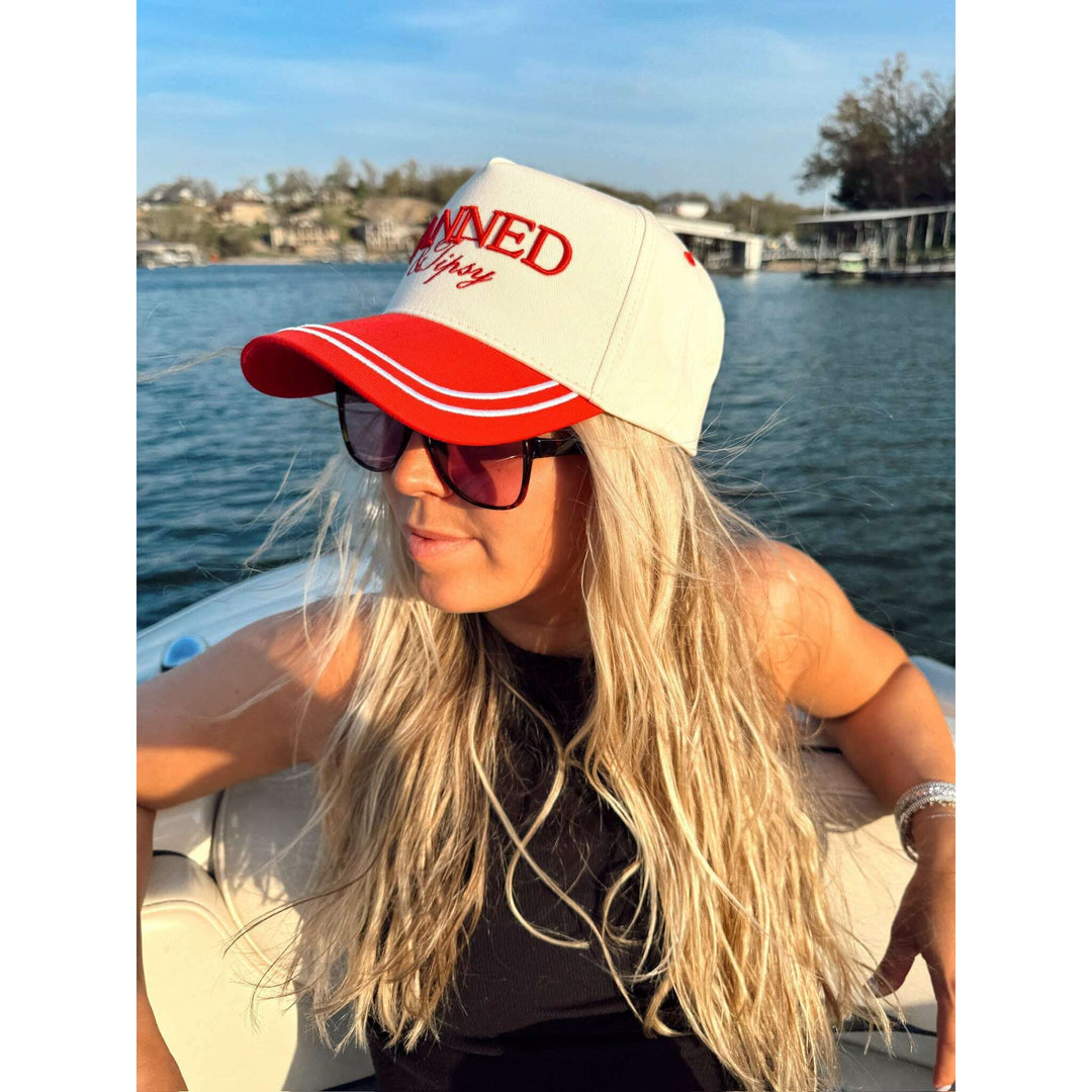 Tanned & Tipsy - Red Vintage Trucker Hat