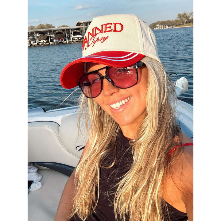 Tanned & Tipsy - Red Vintage Trucker Hat