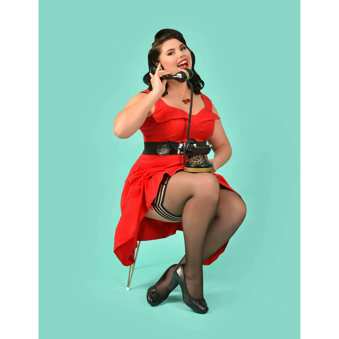 Taylor: As Essential as That Little Black Dress. Petite to Plus Size Thigh Highs