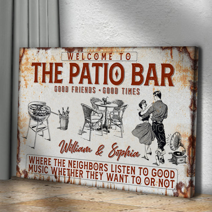 Welcome To The Patio Bar Sign II