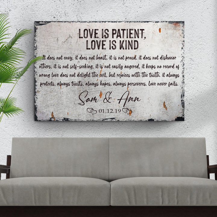 Love Is Patient, Love Is Kind Sign