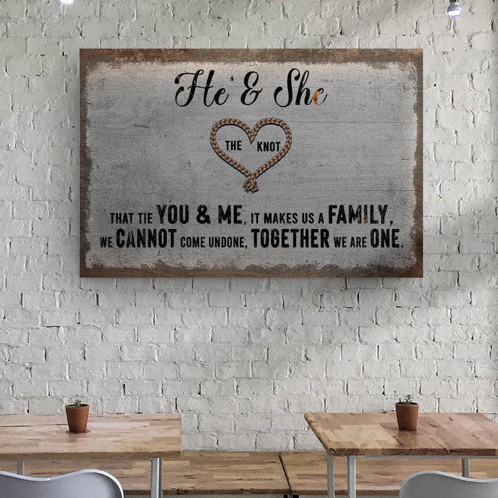 He And She You And Me Together Sign