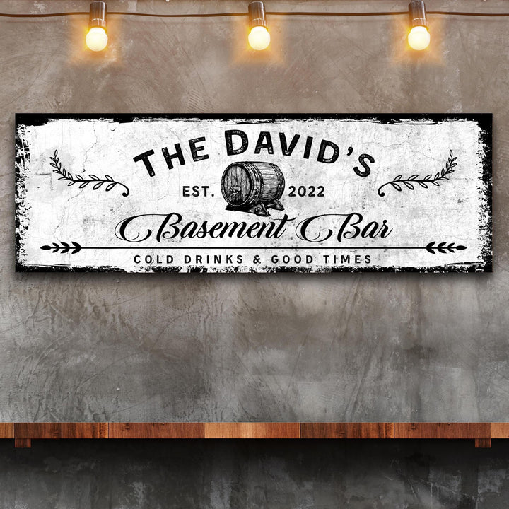 Basement Bar Barrel Sign