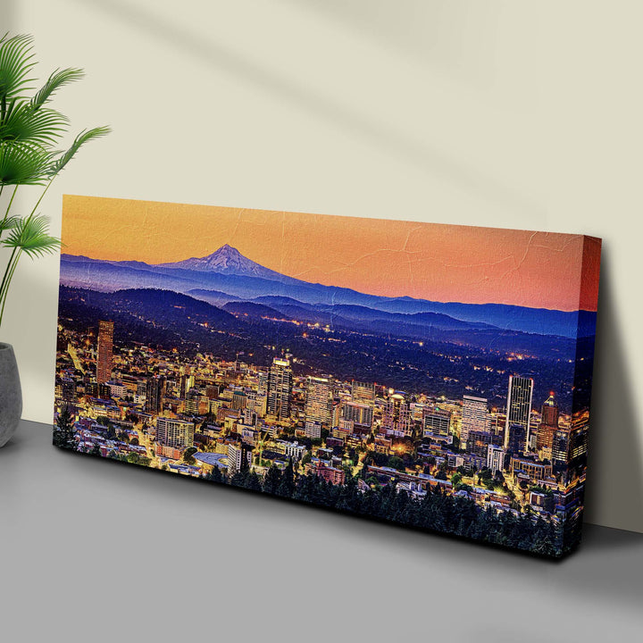 Portland Oregon Skyline Canvas Wall Art