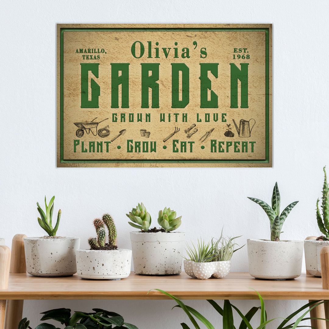 Plant, Grow, Eat, Repeat Garden Sign