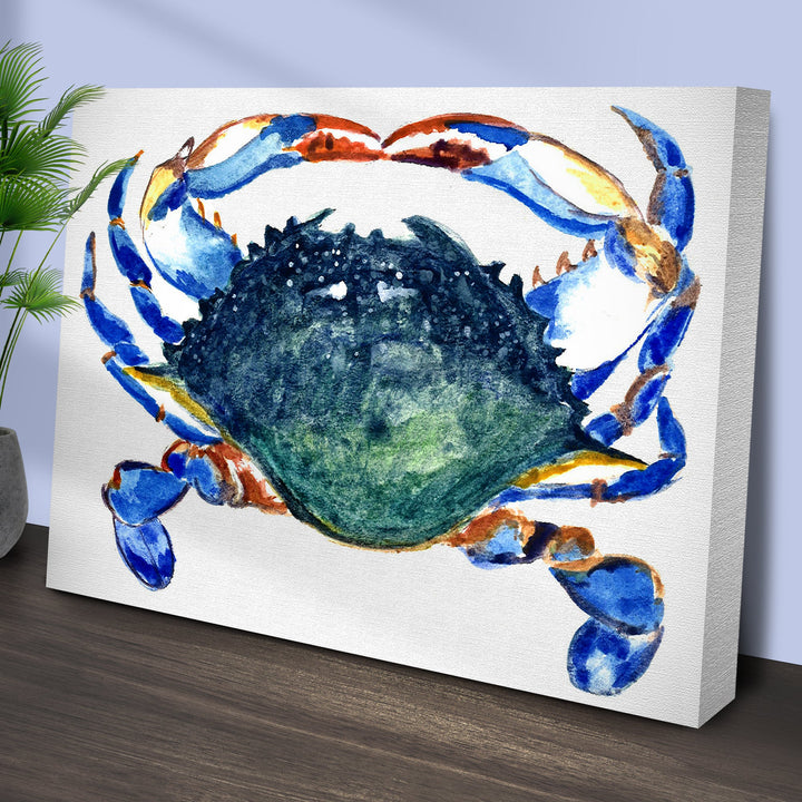 Crab Art Watercolor Canvas Wall Art