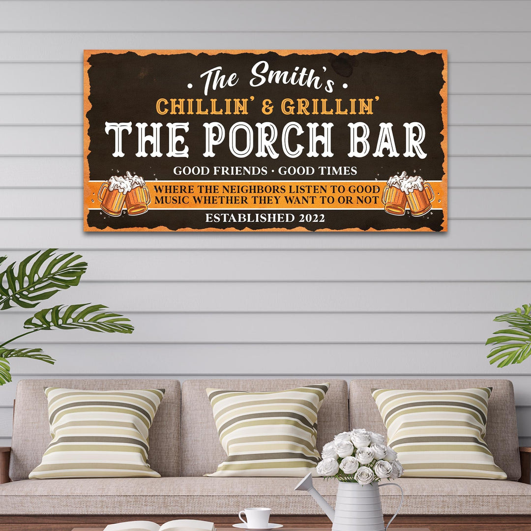 Family Porch Bar Sign