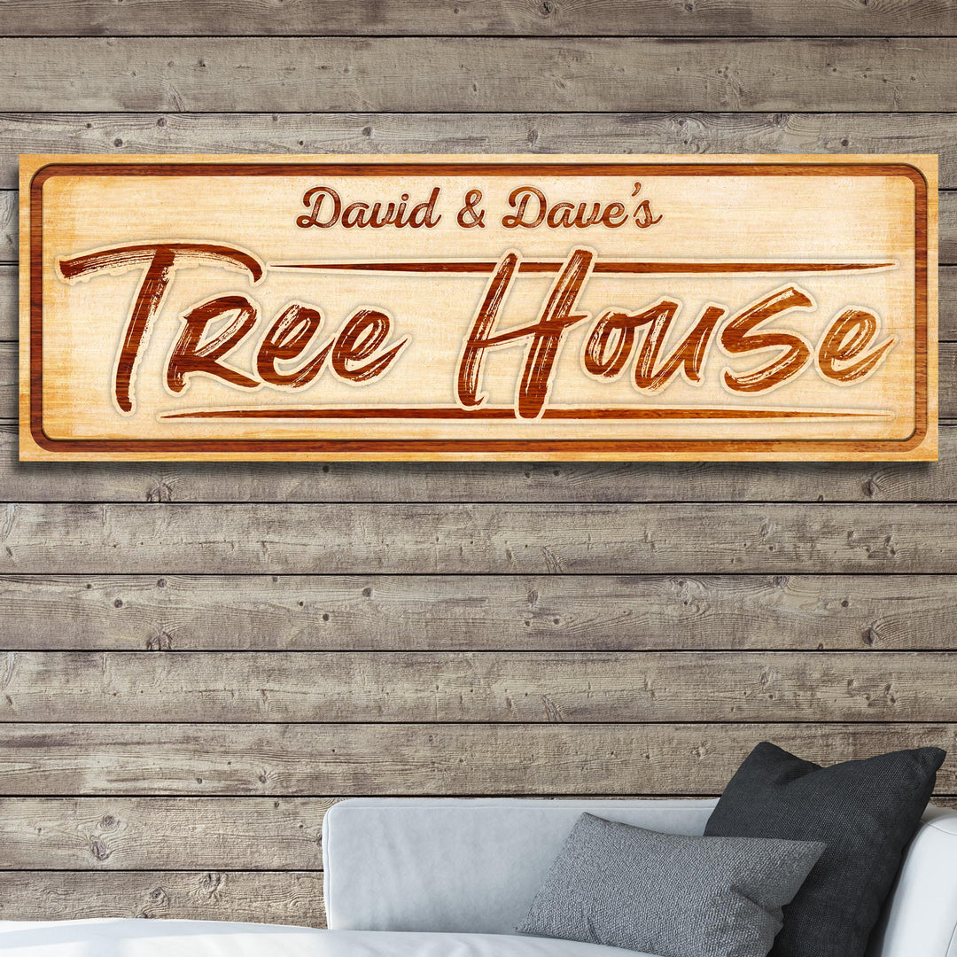 Treehouse Sign, Unique Baby Boy Gift, Tree House Wall Art, Tree House Sign, Tree House Lover Gift Sign Decor