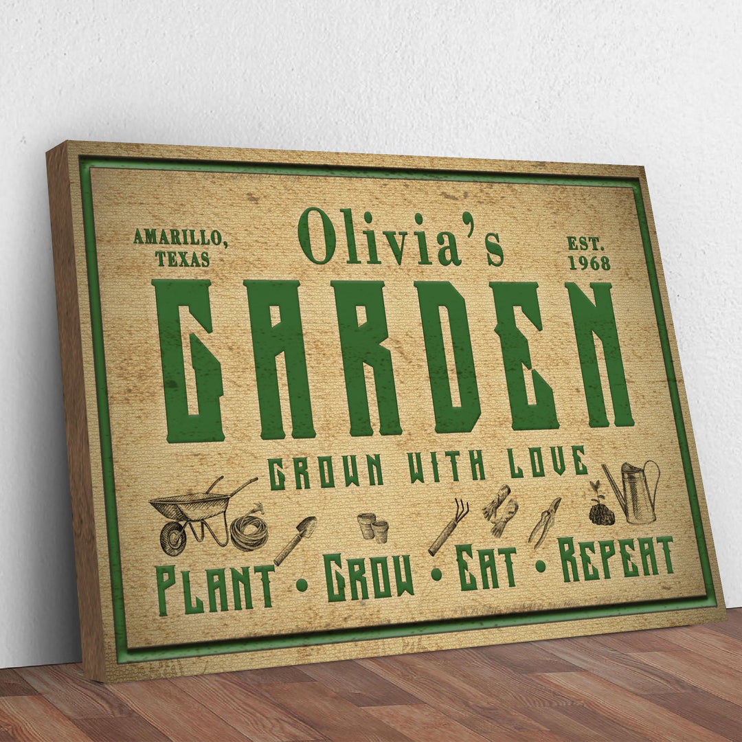 Plant, Grow, Eat, Repeat Garden Sign