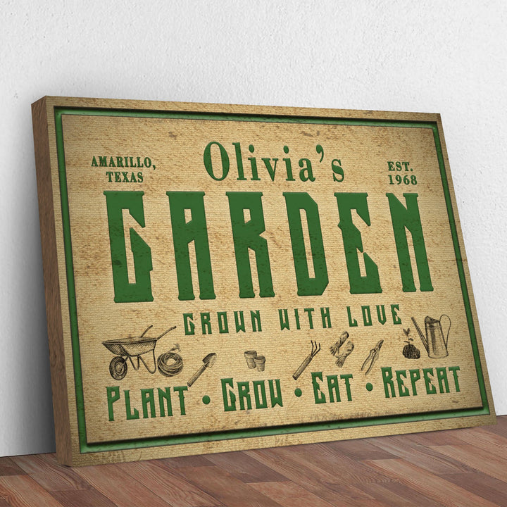 Plant, Grow, Eat, Repeat Garden Sign