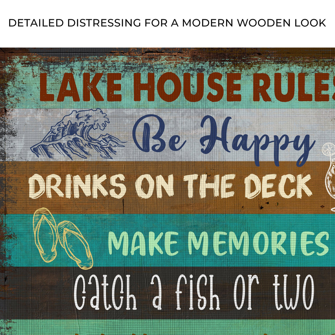 Lake House Rules Sign III