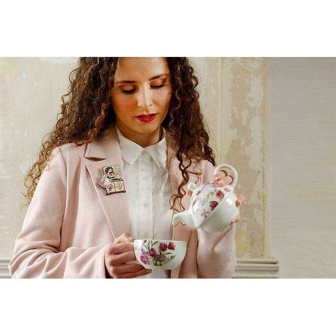 Tea Pin Up Brooch by LaliBlue - Quirks!