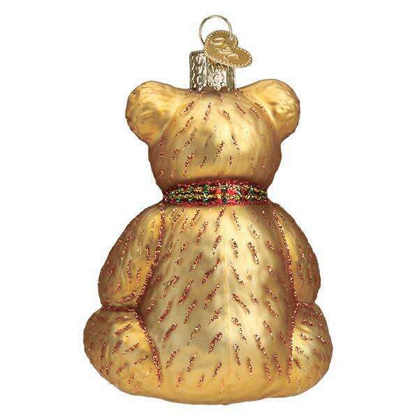 Old World Christmas Teddy Bear Blown Glass Ornament