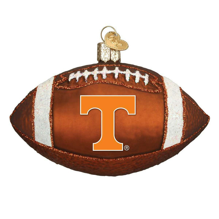 Old World Christmas Tennessee Volunteers Football Blown Glass Ornament