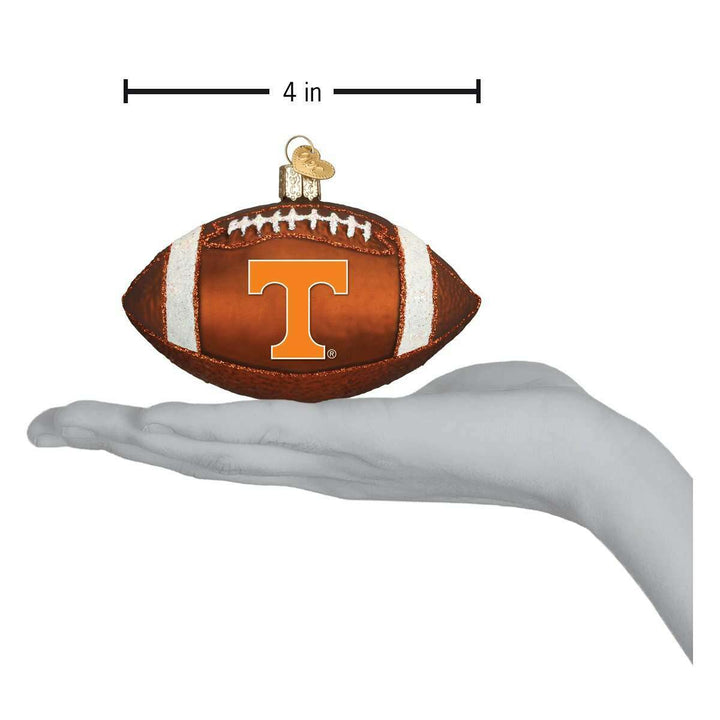 Old World Christmas Tennessee Volunteers Football Blown Glass Ornament