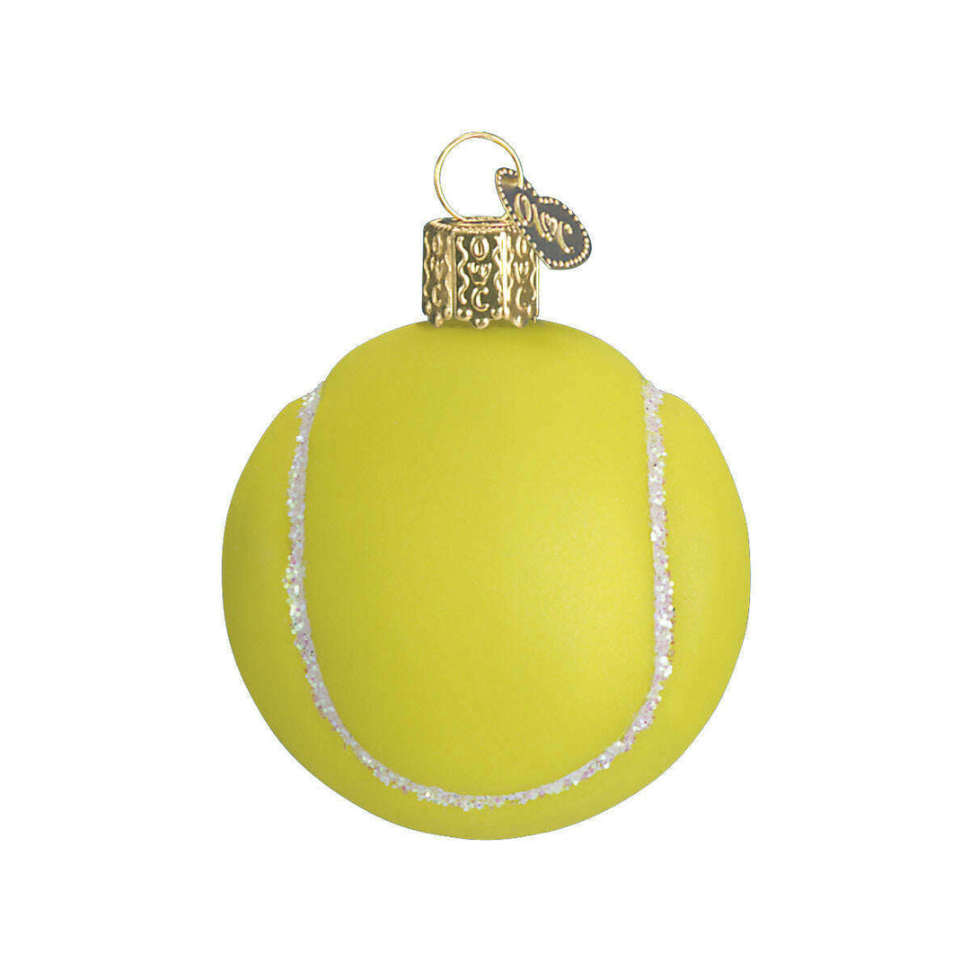 Old World Christmas Tennis Ball Blown Glass Ornament