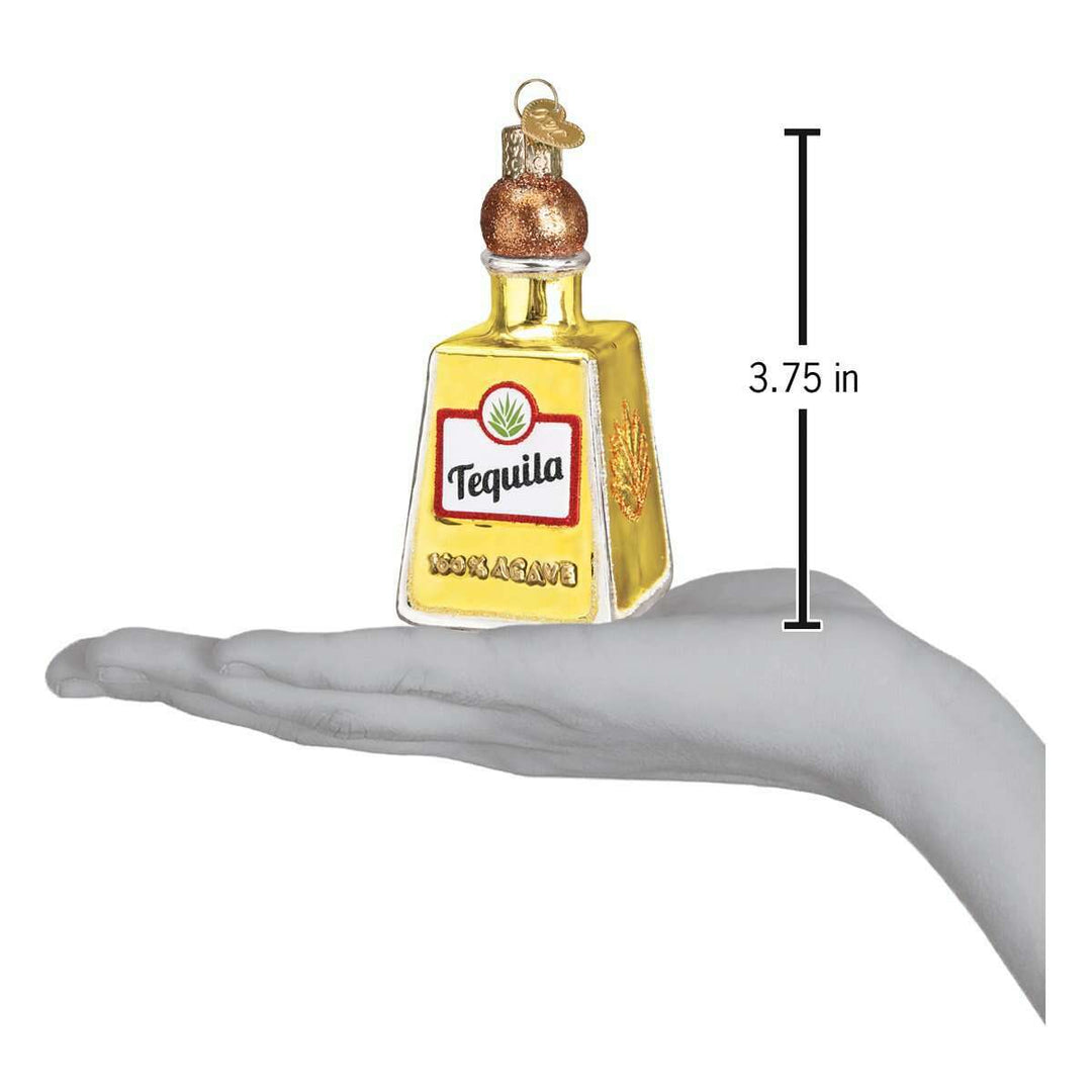 Old World Christmas Tequila Bottle Blown Glass Ornament