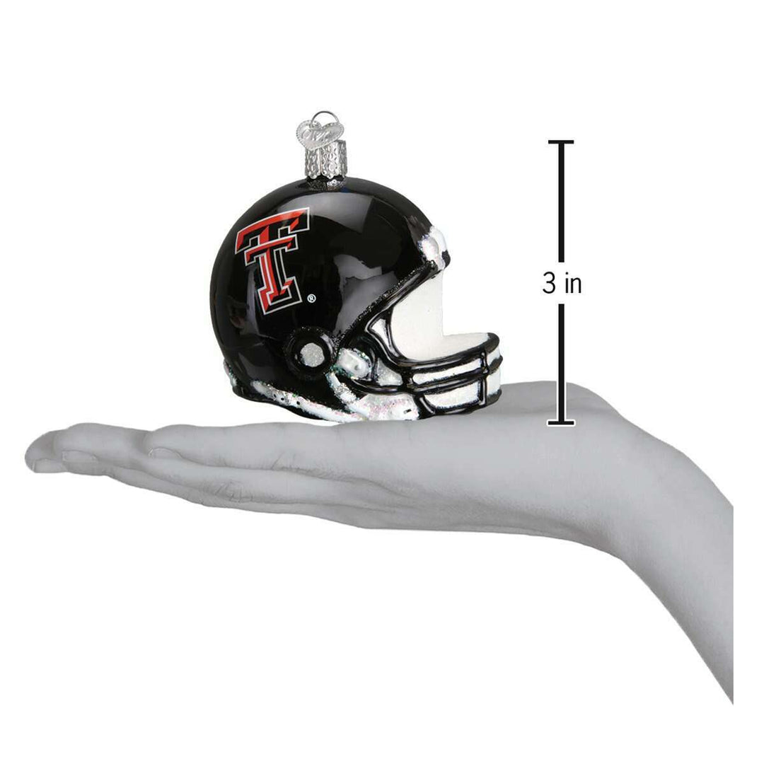 Old World Christmas Texas Tech Helmet Blown Glass Ornament