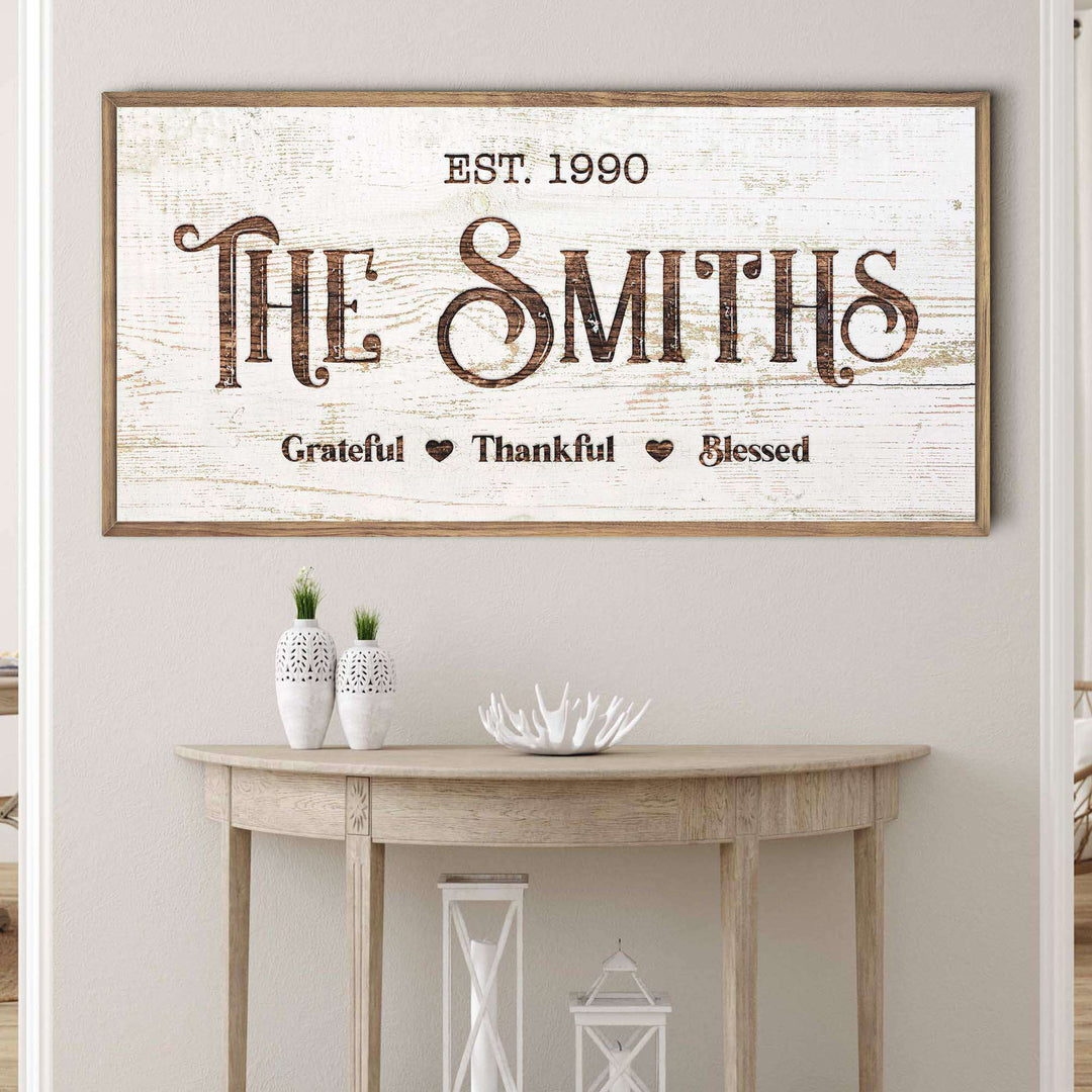 Thanksgiving Family Sign