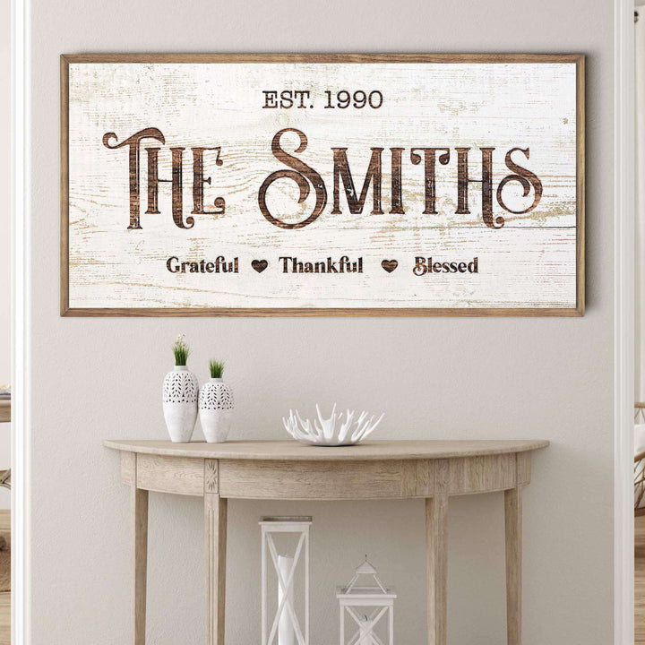 Thanksgiving Family Sign