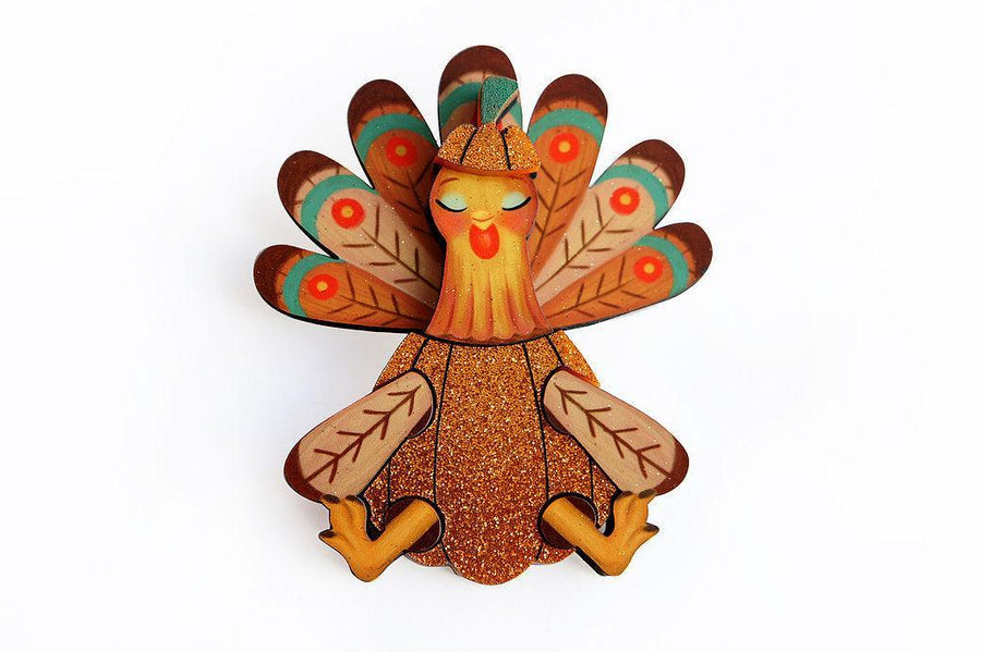 Thanksgiving Turkey Brooch by Laliblue - Quirks!