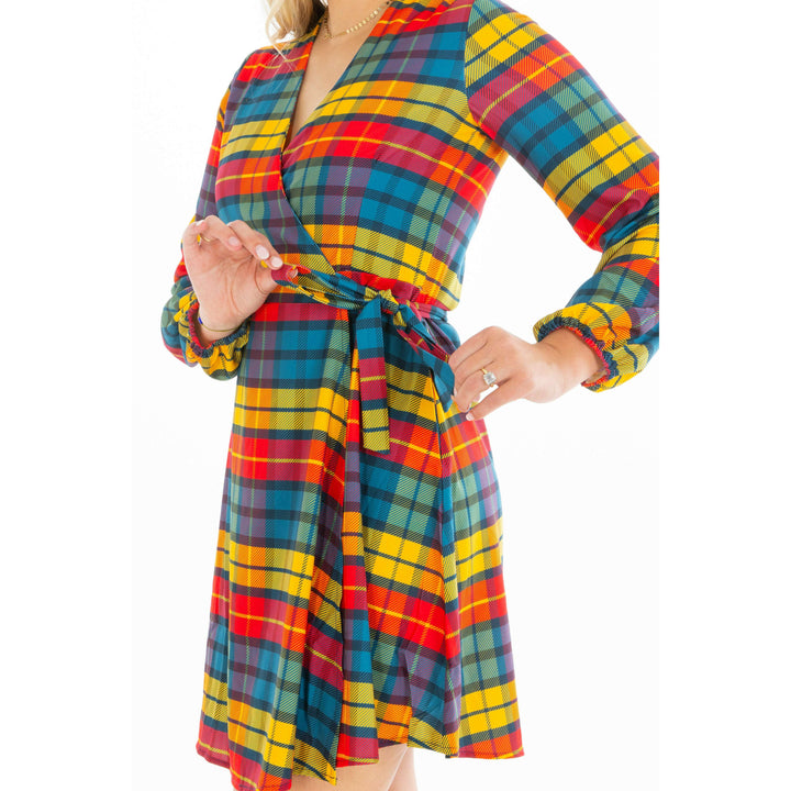 The Apple Cider | Fall Plaid Wrap Dress