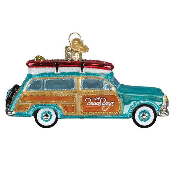 Old World Christmas The Beach Boys Surfin' Woody Blown Glass Ornament