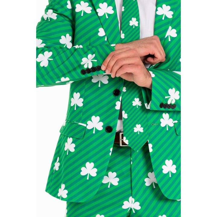 The Blarney Bagpiper | Diagonal Striped Clovers Suit