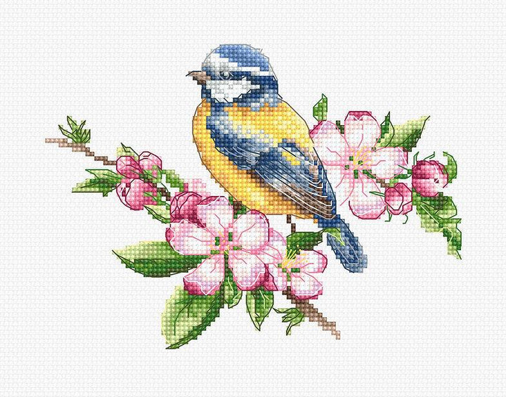 The blue tit  B1195L Counted Cross-Stitch Kit