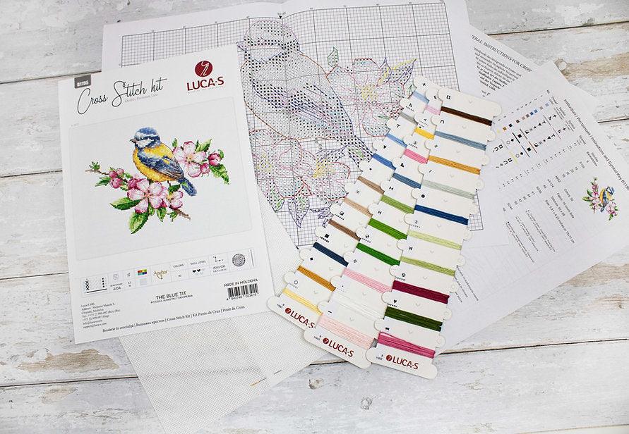 The blue tit  B1195L Counted Cross-Stitch Kit