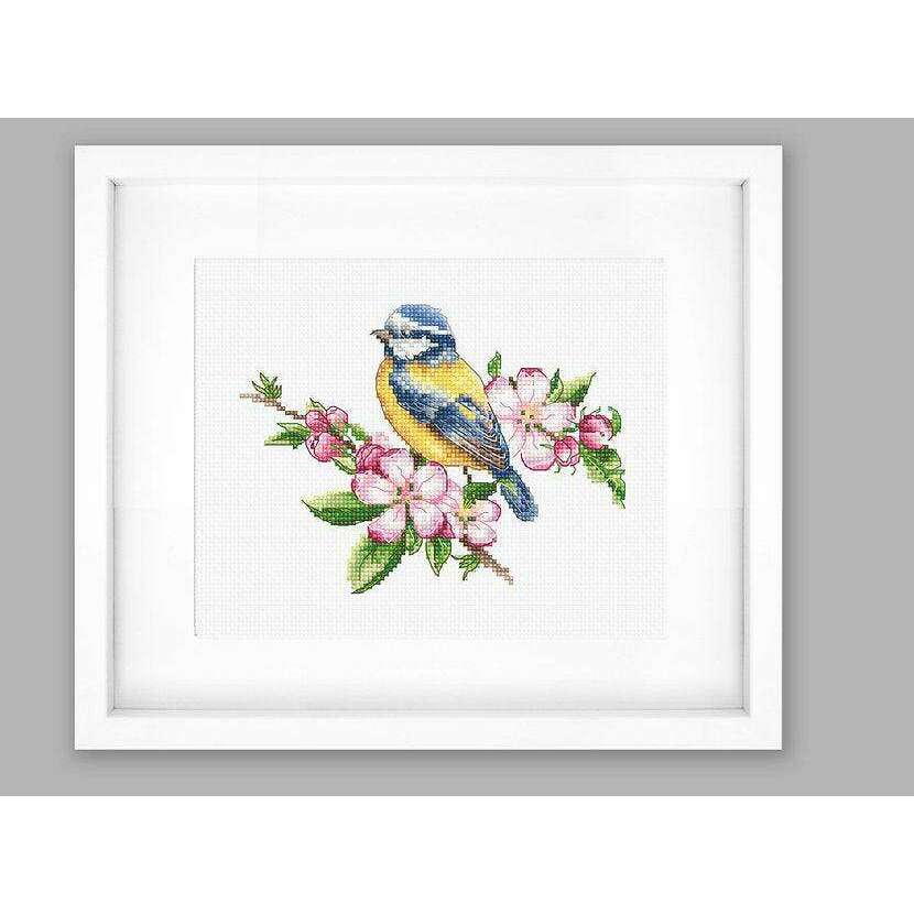 The blue tit  B1195L Counted Cross-Stitch Kit