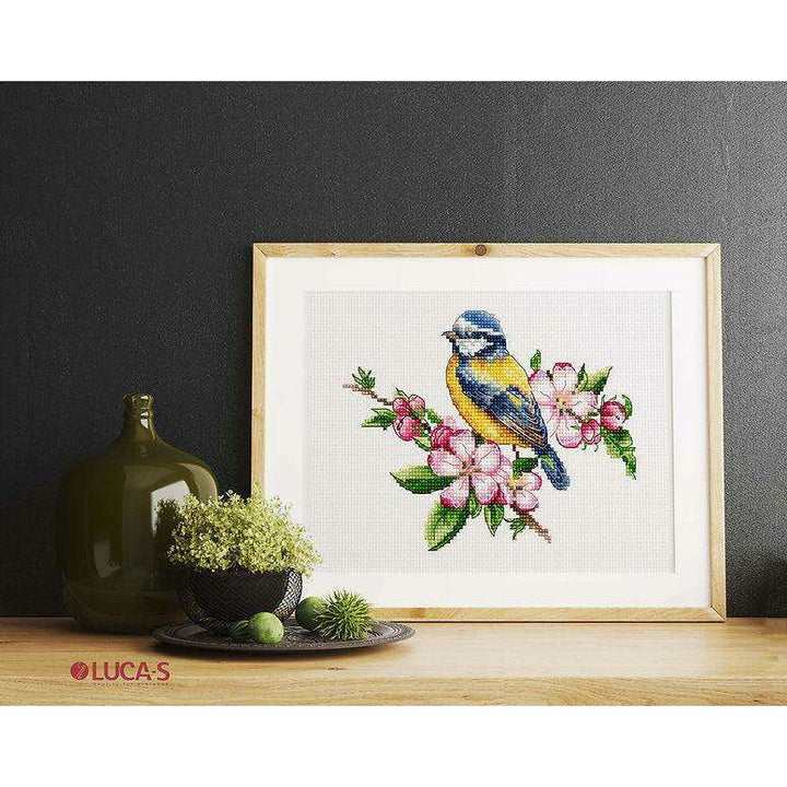 The blue tit  B1195L Counted Cross-Stitch Kit