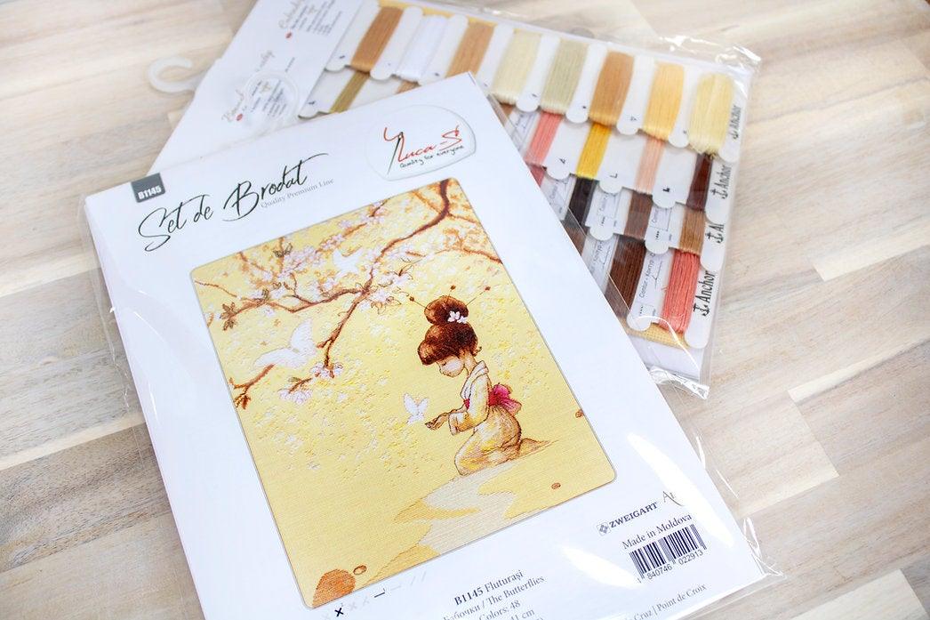 The Butterflies  B1145L Counted Cross-Stitch Kit