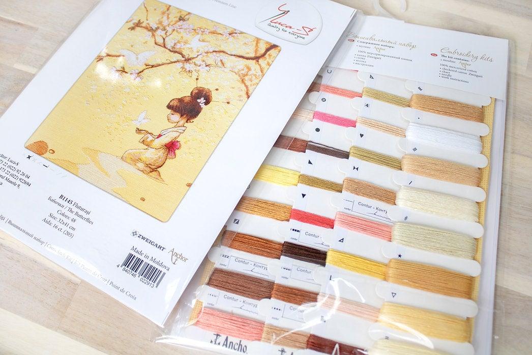 The Butterflies  B1145L Counted Cross-Stitch Kit