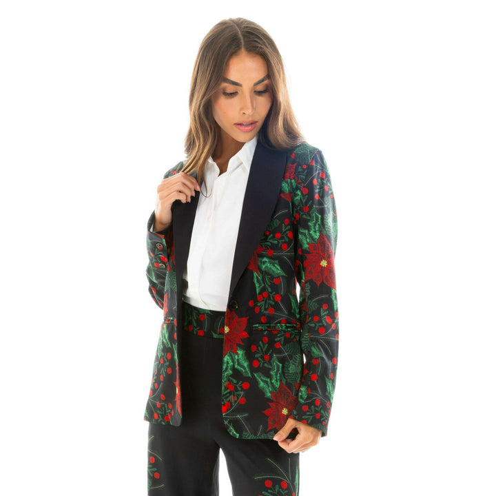 The Centerpiece | Poinsettia Women's Christmas Blazer