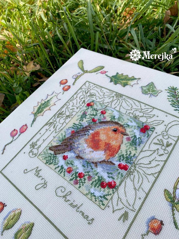The Christmas Robin K-224 Counted Cross-Stitch Kit