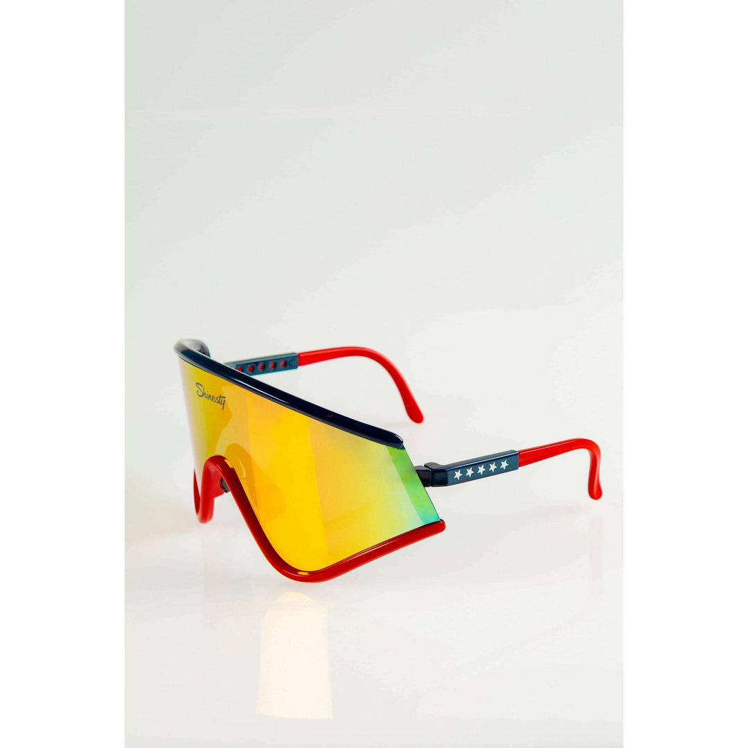 The Cornea Combusters | Red And Blue Revo Retro Macho Sunglasses