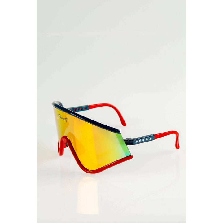 The Cornea Combusters | Red And Blue Revo Retro Macho Sunglasses