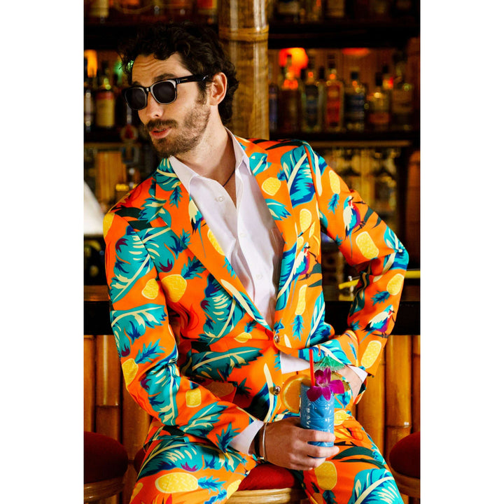 The Cruise Ship Casanova | Orange Hawaiian Suit