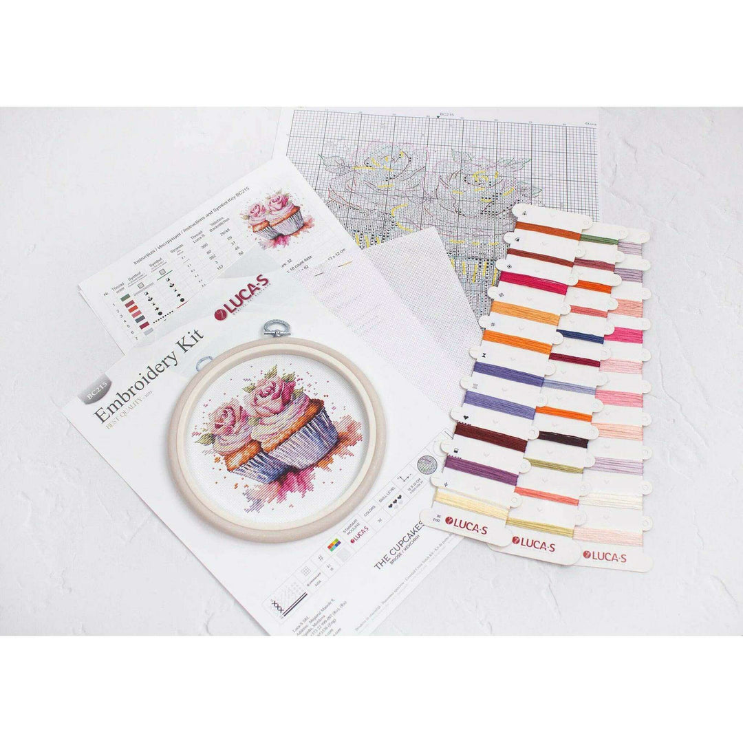 The Cupcakes BC215L Counted Cross-Stitch Kit
