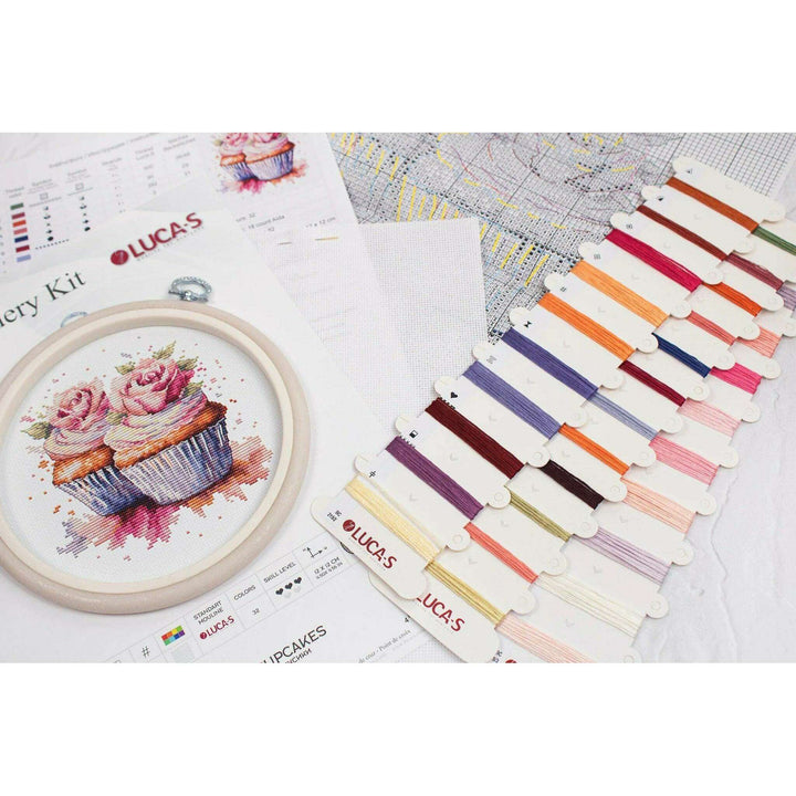 The Cupcakes BC215L Counted Cross-Stitch Kit