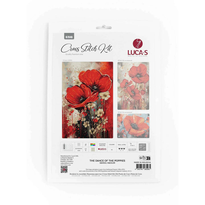 The Dance of The Poppies B7046L Counted Cross-Stitch Kit