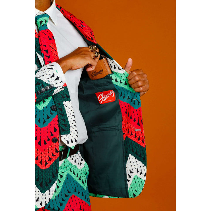 The Dapper Doily | Quilted Print Christmas Suit