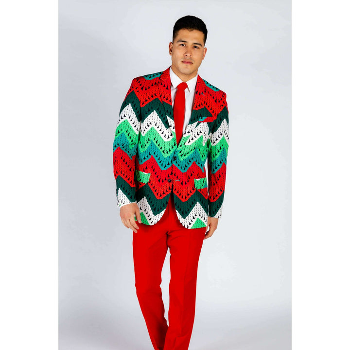 The Dapper Doily | Quilted Print Christmas Suit