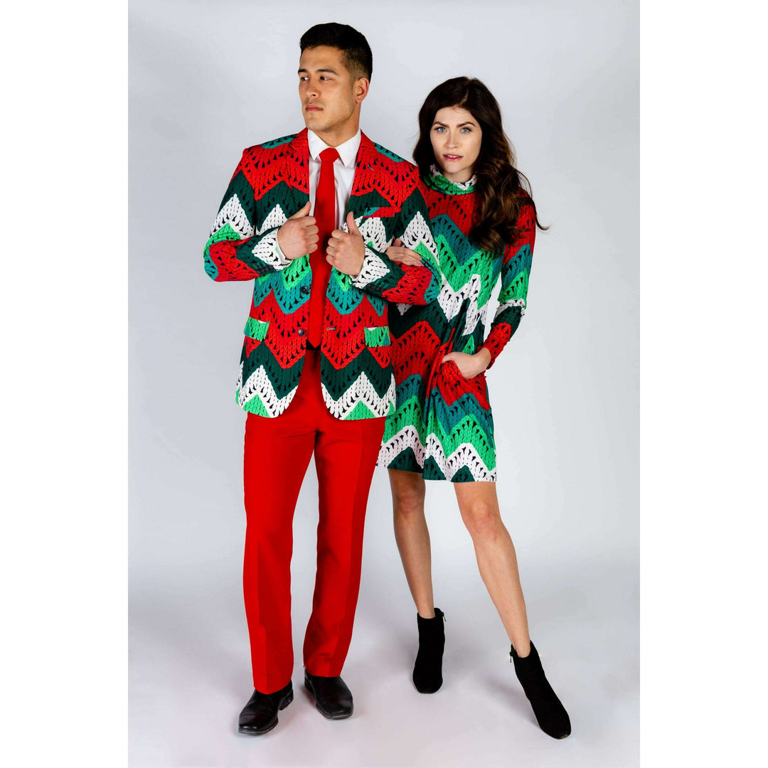 The Dapper Doily | Quilted Print Christmas Suit