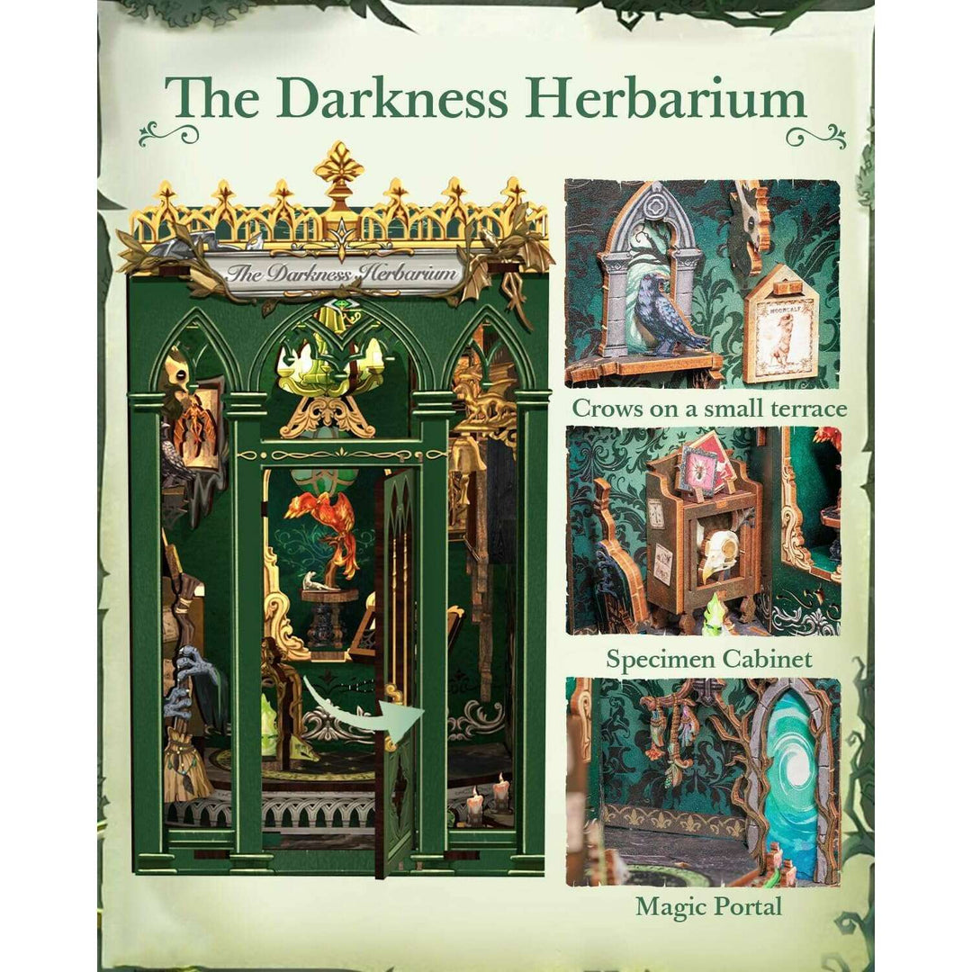 The Darkness Herbarium Dollhouse Kit - Miniature Wizardi Roombox Book Nook Kit Kit