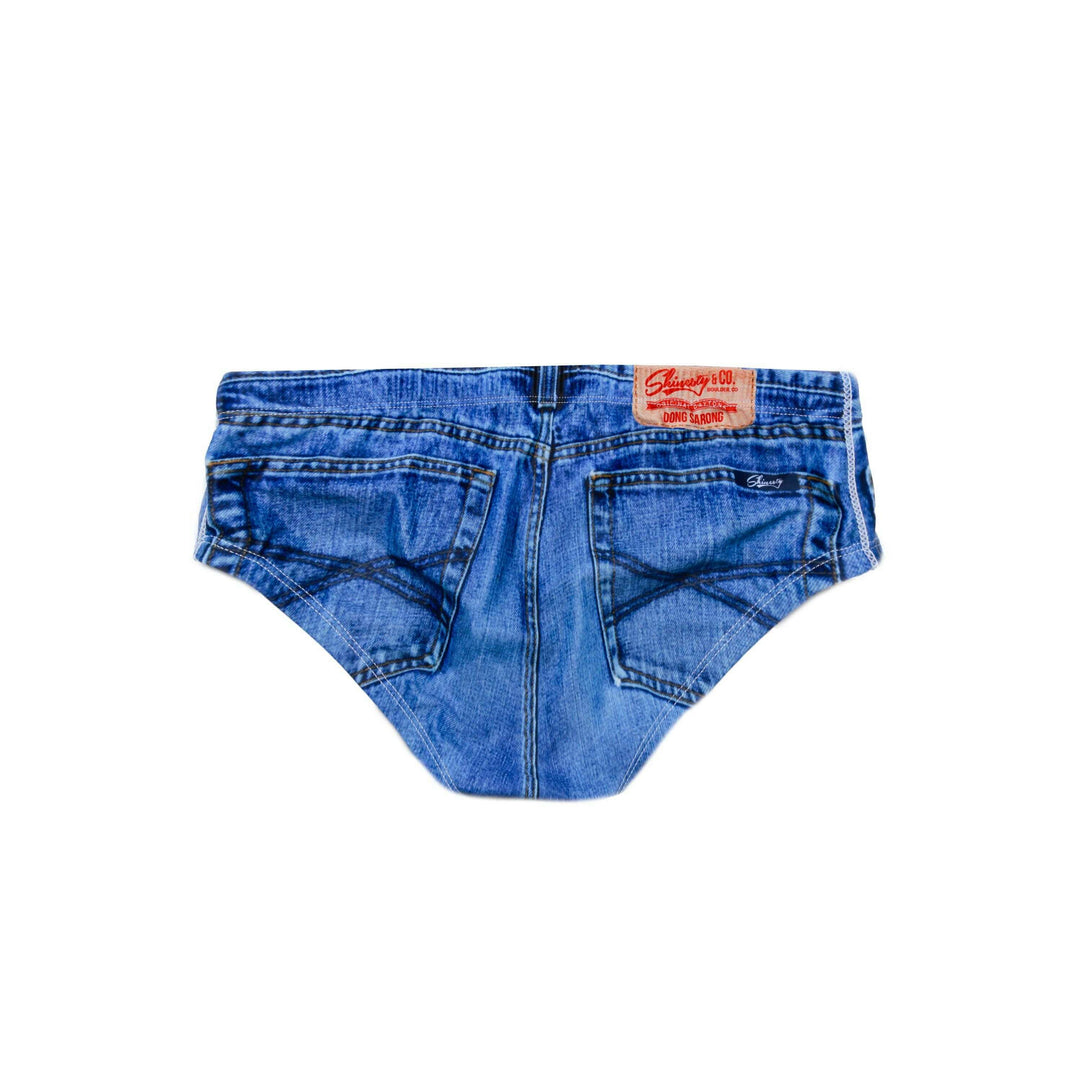 The Daytona Dong Sarong | Denim Print Swim Brief