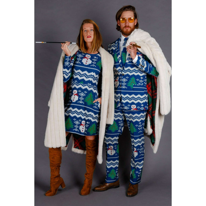 The Eggnog Aficionado | Snowman Print Christmas Skater Dress